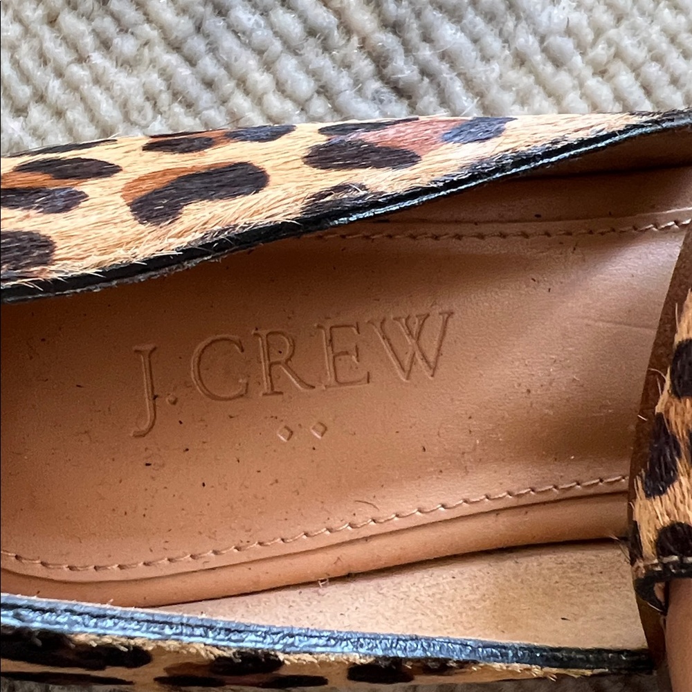 J. Crew Animal Print Pointed Flats - Picture 2 of 3